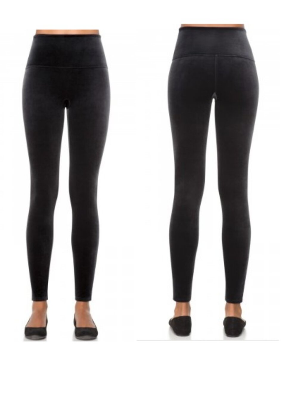 Spanx Womens Size XL Black Ready to Wow! Velvet Leggings Style 2070 High Rise